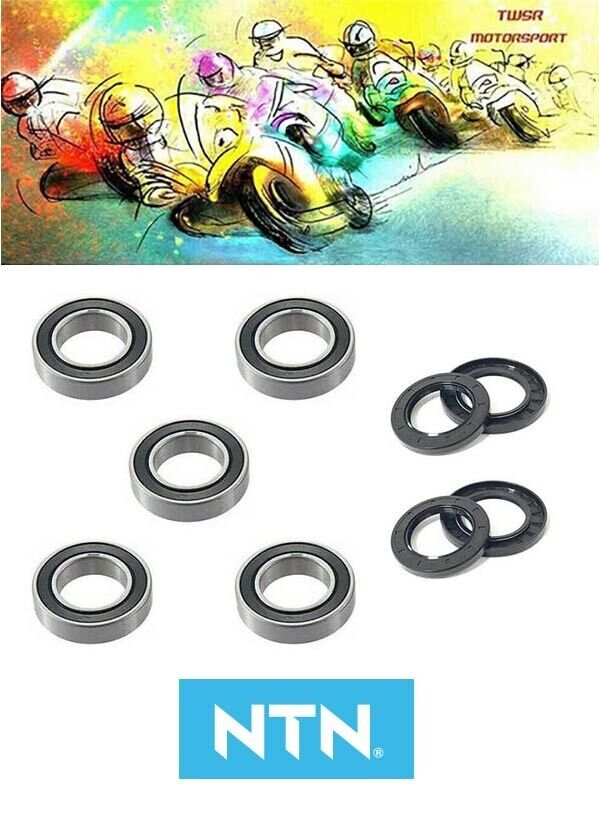 Kawasaki ZX6R Front & Rear Wheel & Sprocket NTN Bearings & Seals kit ZX6-R G/J